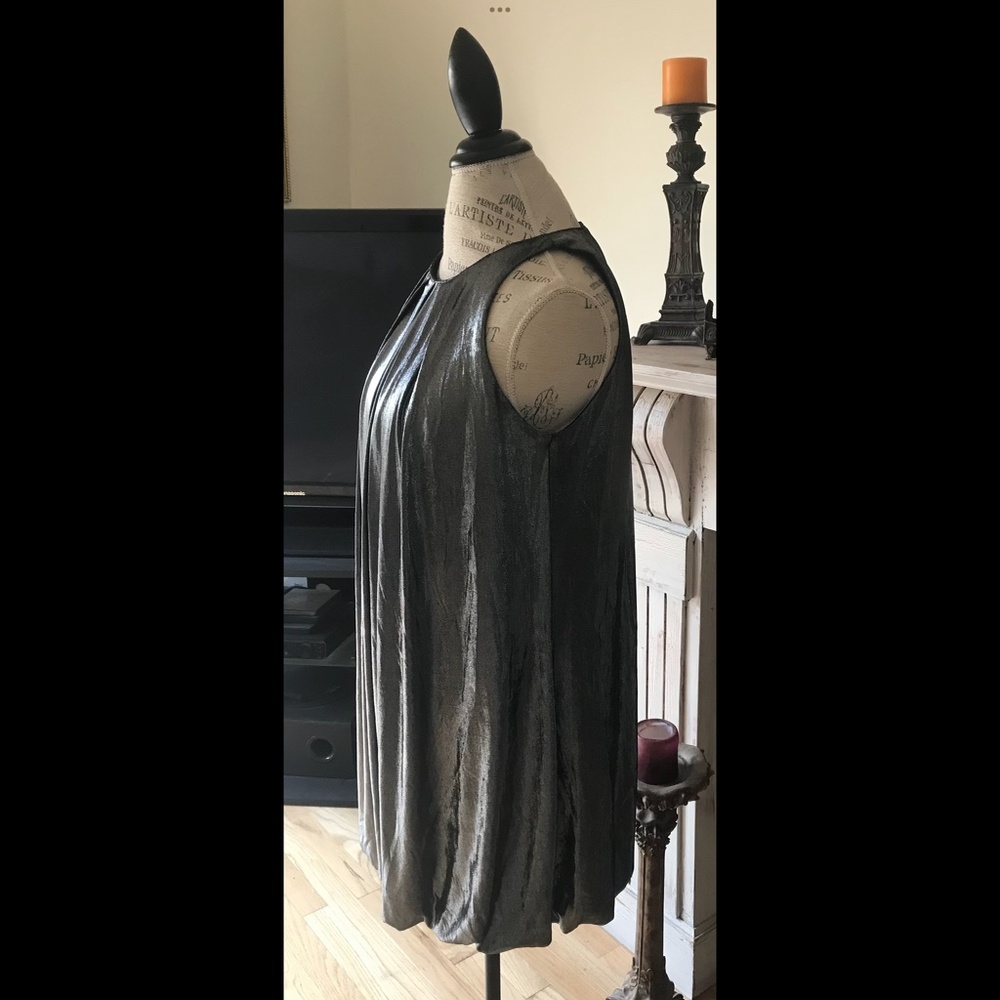 A.B.S. Collection Liquid Silver Prom Cocktail Dress - Picture 4 of 6